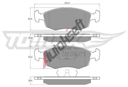 TOMEX Brakes Sada brzdovch destiek TMX TX 11-32, TX 11-32