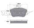 TOMEX Brakes Sada brzdovch destiek ‐ TMX TX 11-46