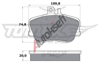 TOMEX Brakes Sada brzdovch destiek TMX TX 11-46, TX 11-46