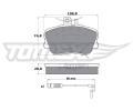 TOMEX Brakes Sada brzdovch destiek ‐ TMX TX 11-461