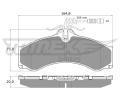 TOMEX Brakes Sada brzdovch destiek ‐ TMX TX 11-481