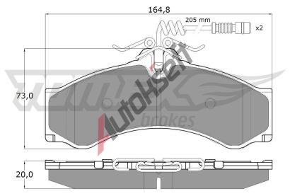 TOMEX Brakes Sada brzdovch destiek TMX TX 11-481, TX 11-481