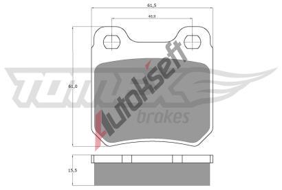 TOMEX Brakes Sada brzdovch destiek TMX TX 11-61, TX 11-61
