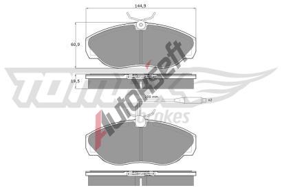 TOMEX Brakes Sada brzdovch destiek TMX TX 11-72, TX 11-72