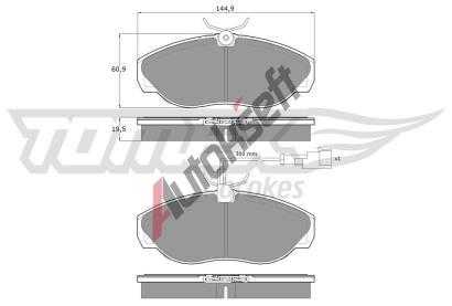 TOMEX Brakes Sada brzdovch destiek TMX TX 11-721, TX 11-721