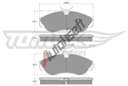 TOMEX Brakes Sada brzdovch destiek TMX TX 11-73, TX 11-73