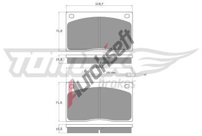 TOMEX Brakes Sada brzdovch destiek TMX TX 11-74, TX 11-74