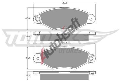 TOMEX Brakes Sada brzdových destiček TMX TX 11-75, TX 11-75 TOMEX Brakes Sada brzdových destiček TMX TX 11-75, TX 11-75