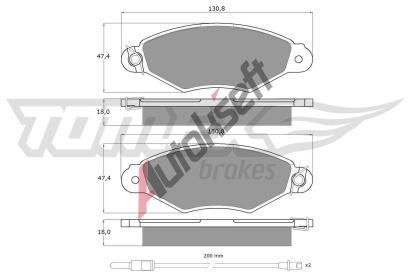 TOMEX Brakes Sada brzdovch destiek TMX TX 11-751, TX 11-751
