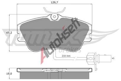 TOMEX Brakes Sada brzdovch destiek TMX TX 11-821, TX 11-821