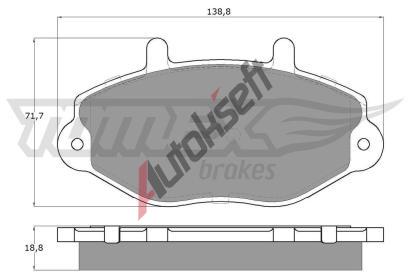 TOMEX Brakes Sada brzdovch destiek TMX TX 11-92, TX 11-92