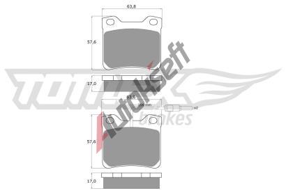 TOMEX Brakes Sada brzdovch destiek TMX TX 11-95, TX 11-95