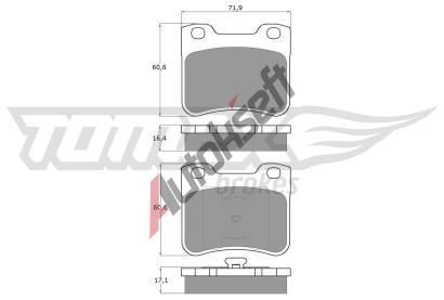 TOMEX Brakes Sada brzdovch destiek TMX TX 11-96, TX 11-96