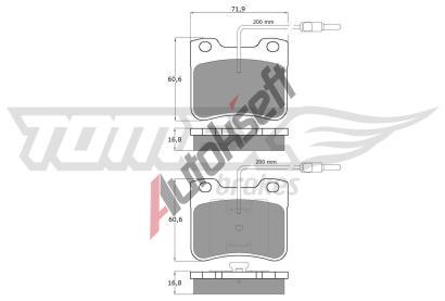 TOMEX Brakes Sada brzdovch destiek TMX TX 11-97, TX 11-97
