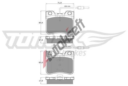 TOMEX Brakes Sada brzdovch destiek TMX TX 11-98, TX 11-98