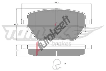 TOMEX Brakes Sada brzdovch destiek TMX TX 12-08, TX 12-08