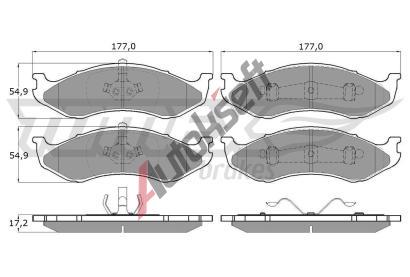 TOMEX Brakes Sada brzdovch destiek TMX TX 12-09, TX 12-09
