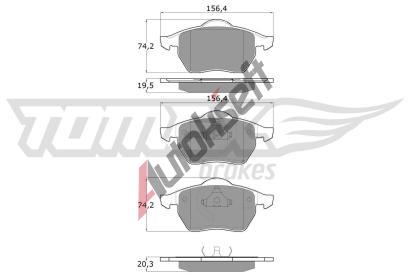 TOMEX Brakes Sada brzdovch destiek TMX TX 12-12, TX 12-12