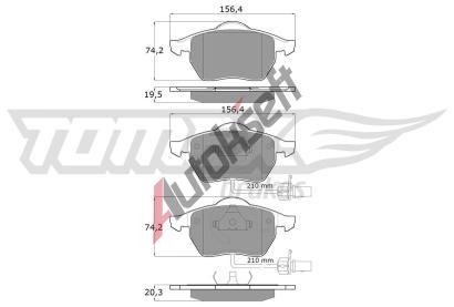 TOMEX Brakes Sada brzdovch destiek TMX TX 12-13, TX 12-13