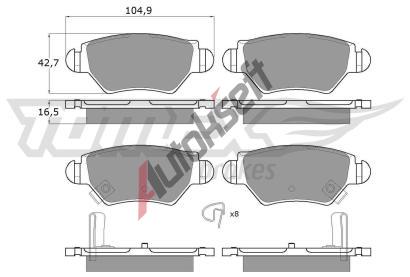 TOMEX Brakes Sada brzdovch destiek TMX TX 12-14, TX 12-14