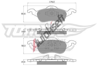 TOMEX Brakes Sada brzdovch destiek TMX TX 12-17, TX 12-17
