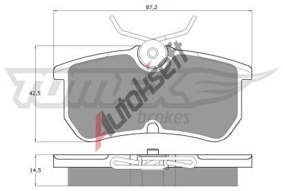 TOMEX Brakes Sada brzdovch destiek TMX TX 12-18, TX 12-18