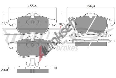 TOMEX Brakes Sada brzdovch destiek TMX TX 12-22, TX 12-22
