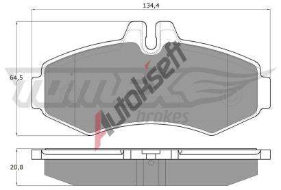 TOMEX Brakes Sada brzdovch destiek TMX TX 12-23, TX 12-23