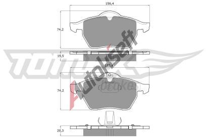 TOMEX Brakes Sada brzdovch destiek TMX TX 12-25, TX 12-25