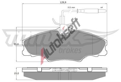 TOMEX Brakes Sada brzdovch destiek TMX TX 12-31, TX 12-31