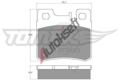 TOMEX Brakes Sada brzdovch destiek TMX TX 12-33, TX 12-33