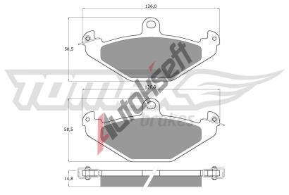 TOMEX Brakes Sada brzdovch destiek TMX TX 12-37, TX 12-37