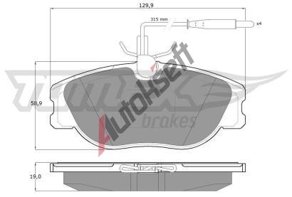 TOMEX Brakes Sada brzdovch destiek TMX TX 12-442, TX 12-442