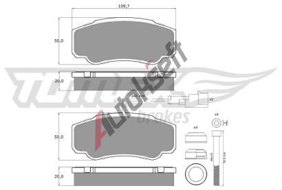 TOMEX Brakes Sada brzdov�ch desti�ek TMX TX 12-461, TX 12-461