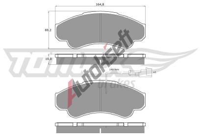 TOMEX Brakes Sada brzdovch destiek TMX TX 12-47, TX 12-47