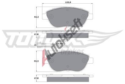 TOMEX Brakes Sada brzdovch destiek TMX TX 12-48, TX 12-48