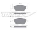 TOMEX Brakes Sada brzdovch destiek ‐ TMX TX 12-482