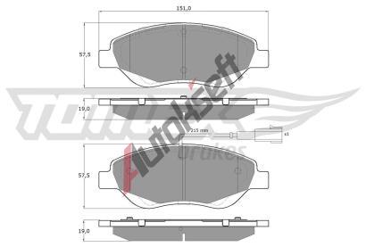 TOMEX Brakes Sada brzdovch destiek TMX TX 12-50, TX 12-50