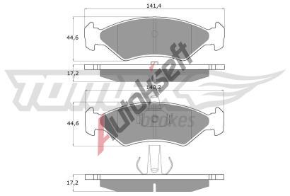 TOMEX Brakes Sada brzdovch destiek TMX TX 12-54, TX 12-54