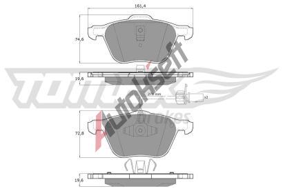 TOMEX Brakes Sada brzdovch destiek TMX TX 12-56, TX 12-56