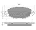 TOMEX Brakes Sada brzdovch destiek ‐ TMX TX 12-58