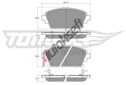 TOMEX Brakes Sada brzdovch destiek TMX TX 12-63, TX 12-63