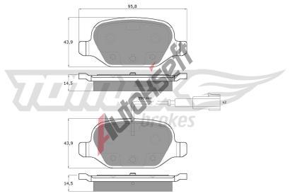 TOMEX Brakes Sada brzdovch destiek TMX TX 12-702, TX 12-702