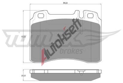 TOMEX Brakes Sada brzdovch destiek TMX TX 12-711, TX 12-711