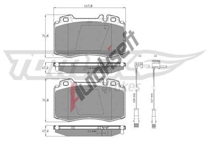 TOMEX Brakes Sada brzdovch destiek TMX TX 12-811, TX 12-811