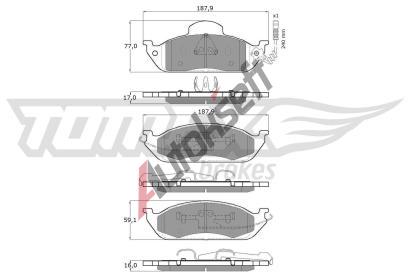 TOMEX Brakes Sada brzdovch destiek TMX TX 12-83, TX 12-83