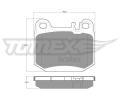 TOMEX Brakes Sada brzdovch destiek ‐ TMX TX 12-86