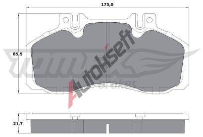 TOMEX Brakes Sada brzdovch destiek TMX TX 12-88, TX 12-88