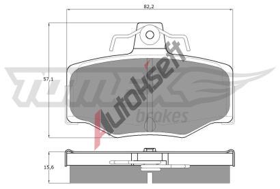 TOMEX Brakes Sada brzdových destiček TMX TX 12-93, TX 12-93 TOMEX Brakes Sada brzdových destiček TMX TX 12-93, TX 12-93