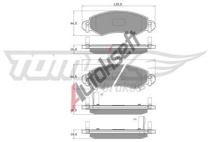 TOMEX Brakes Sada brzdovch destiek TMX TX 12-96, TX 12-96
